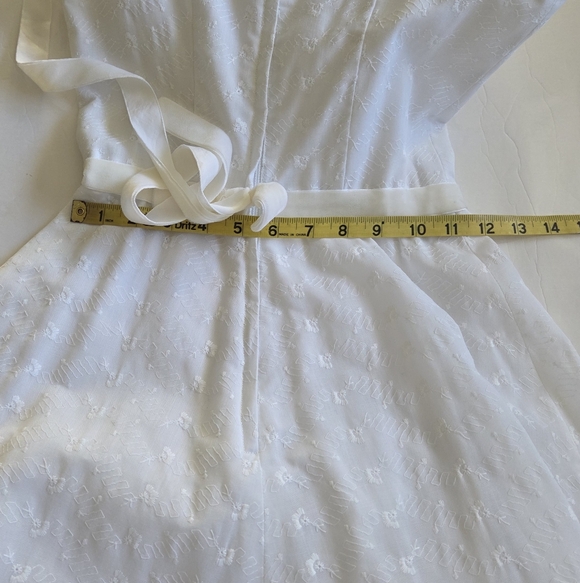 White Ruffled Prairie Dress - Picture 7 of 14